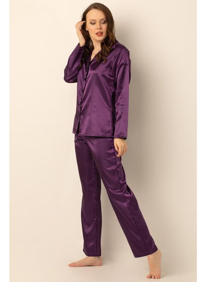 DoReMi Long Sleeve Satin Pajamas Set - Image 1